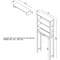 Alaterre Furniture Dover Over Toilet Organizer with Open Shelving, Bathroom Shelf with 2 Towel Rods ANDO724WH - alternate 8